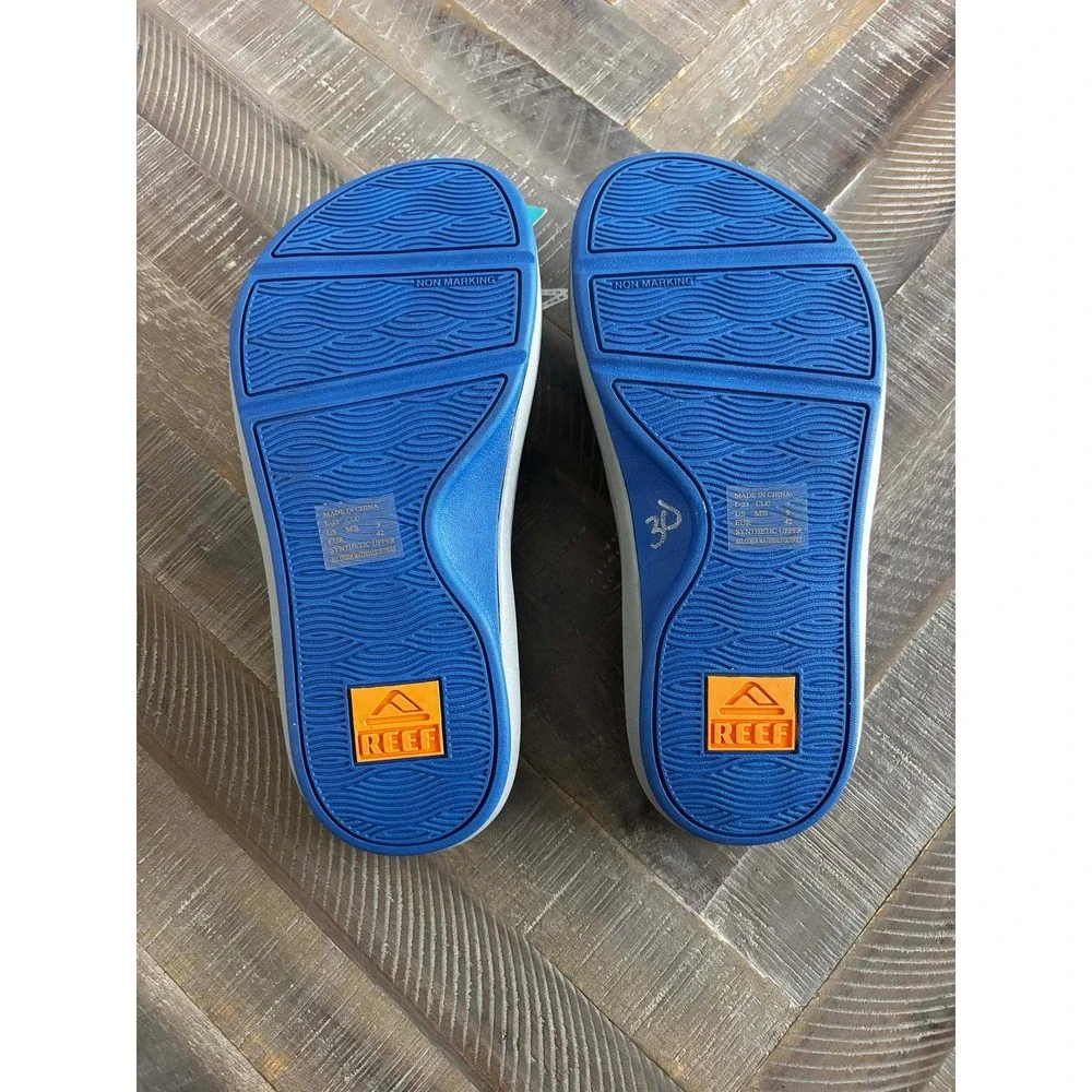 Reef Swellsole Cruiser Mens Sandals Blue White Orange CJ5891 Size 9 Flip Flops